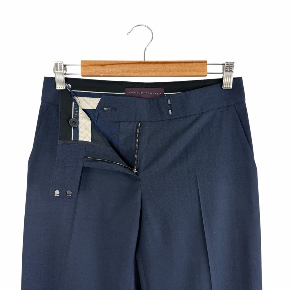 Stella McCartney Wool Trouser Pants Navy Blue Size 36 IT 0-2 US - Picture 6 of 9